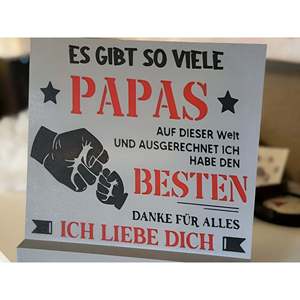 FPH 3D Papa Schild Plastic Besten Papa Dankeschn Geschenk - Product Image 1