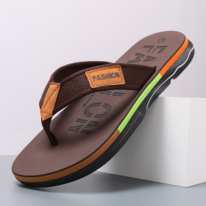 Men's Summer Sporty Flat Flip Flops Cotton Pu Upper Anti Odor Cushioning Evergreen Style - Product Image 1