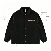 Blouson Bomber Classique en Toile pour Homme AMLClever - Veste Aviateur Vintage Boutonnée avec Poignets Côtelés et Col Montant Décontracté