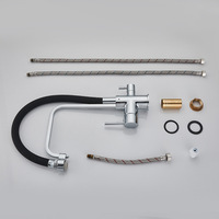 Robinet de cuisine YL10904B noir mat à double poignée, 3 voies, eau potable chaude et froide purifiée