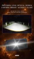 GOODZOOM Phare antibrouillard bi-projecteur haute puissance 3 pouces, projecteur de feux de brouillard à large tension LED pour voiture et camion