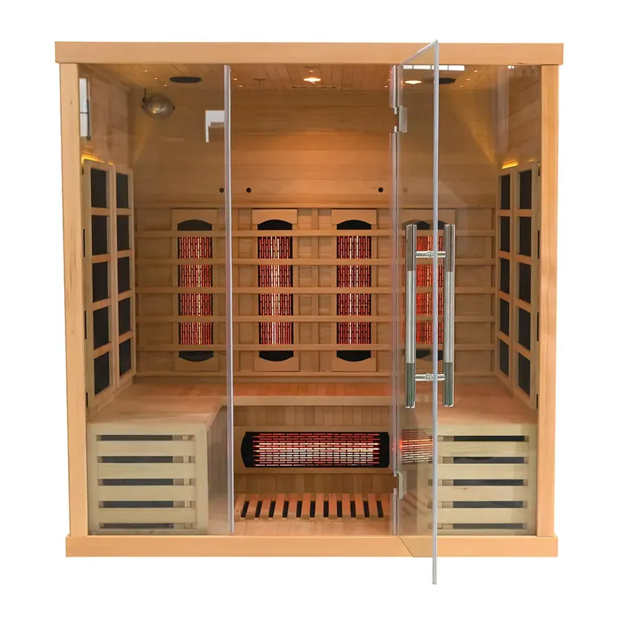 Hot Yoga Sauna Room غرفة ساونا خشبية كبيرة الحجم غرف ساونا صغيرة مزودة بتقنية البلوتوث