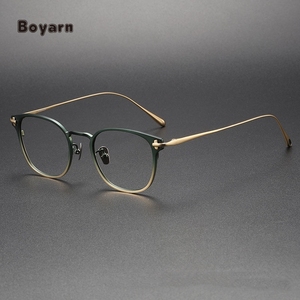 Boyarn Factory Großhandel High End Titan Runde ultraleichte Brillen Vintage optische Rahmen für Männer und Frauen - Product Image 5