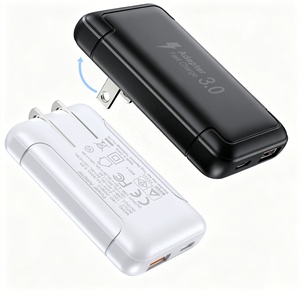 Caricatore USB <span class=keywords><strong>C</strong></span> Ultra-Sottile HNT 30W 18W, Blocco di Ricarica Rapida Slim a Doppia Porta (1,6 cm) Tipo <span class=keywords><strong>C</strong></span>+A, Adattatore di Alimentazione da Viaggio per iPhone - Product Image 1