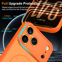 Coque de téléphone givrée douce pour la peau pour iPhone 18 Pro Max 17 Air 16 15, avec aimant puissant N52 2400 Gauss et recharge sans fil