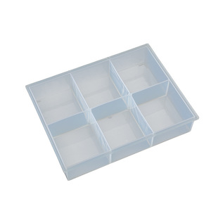 <b>Clear</b> Plastic 6 Compartment Storage <b>Box</b> No Lid <b>Display</b> Tray Organizer for Wardrobe Shop Window - Product Image 2