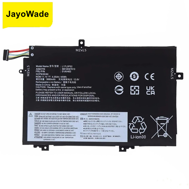 L17L3P52 01AV463 L17M3P53 Laptop Battery for Lenovo ThinkPad L470 L480 E480 E580 L580 L590 11.1V 4050mAh 45Wh Notebook Batteries