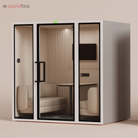 Soundbox Maison Bureau Modulaire Intérieur Pod Travail Public Salle de Réunion Mobile de Luxe Cabine Insonorisée