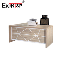 Ekintop exécutif meubles de bureau en bois antique bureau ovale
