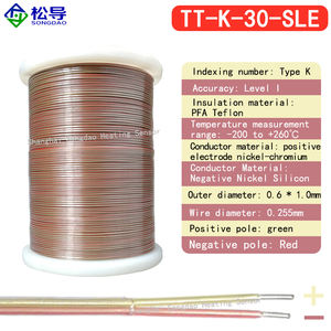 Cavo Termocoppia per Misurazione Temperatura <span class=keywords><strong>HH</strong></span>/GG/TT-K-30/36/24 Standard Americano Tipo J/T Cavo Sensore di Temperatura - Product Image 2