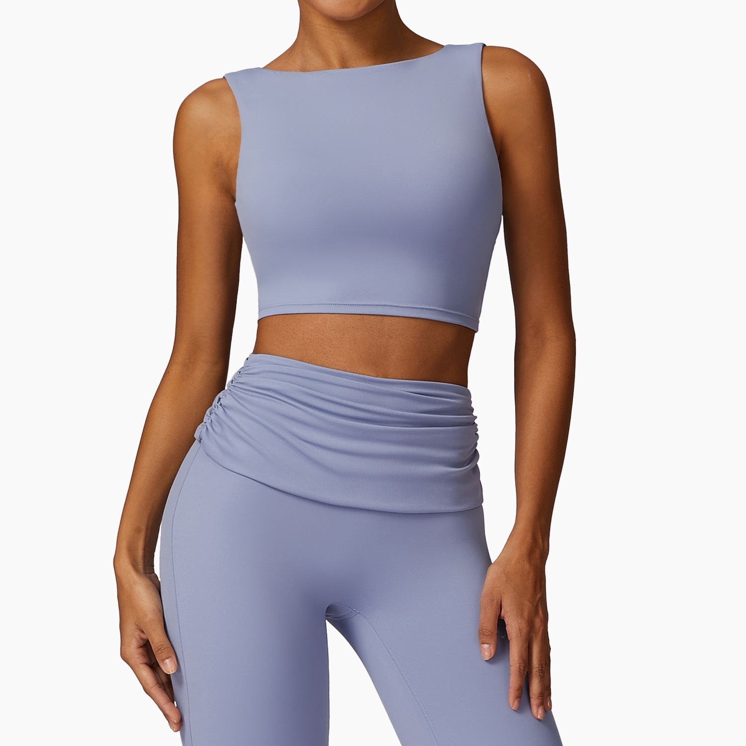 Women's Anti-shock Back Shaping Yoga Vest High-strength Gathering Quick-drying Spandex/Nylon Fitness Clothing Running Tight
