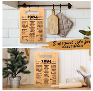 Meilleure vente Happy 40 Year Old Birthday Gifts <span class=keywords><strong>Vintage</strong></span> 1984 40th Birthday Decorations <span class=keywords><strong>Planche</strong></span> à découper en bambou - Product Image 3