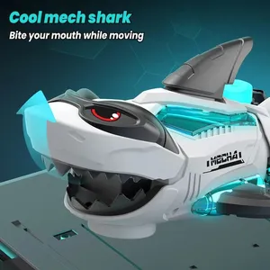 <span class=keywords><strong>Jouet</strong></span> <span class=keywords><strong>robot</strong></span> <span class=keywords><strong>requin</strong></span> électrique pour enfants en plastique avec musique dynamique et lumières LED, piles AAA, pour les enfants de 3 à 12 ans - Product Image 3