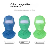 Pasamontañas para Exteriores Resistente al Viento, con Cambio de Color Sensible a la Temperatura, Gorro Térmico Sensible al Calor para Unisex