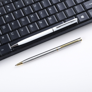 Bolígrafo <span class=keywords><strong>de</strong></span> metal blanco personalizable directo <span class=keywords><strong>de</strong></span> fábrica <span class=keywords><strong>de</strong></span> 1,0mm Utilidades Escolares Hotel Venta al por mayor Bolígrafos personalizados hechos <span class=keywords><strong>de</strong></span> acero - Product Image 3