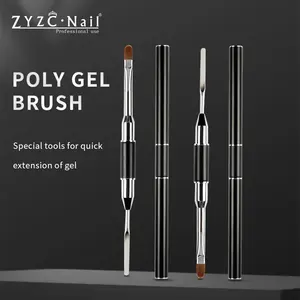 Poly Gel Brush Dual Form Tips Nail Tool UV Gel Pen Oem 60ml Acryl Colors Polygel Kit With Lamp Acrylic Builder Extension Set
