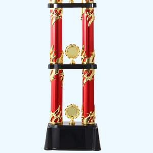 Trofeo Grande Dorado con Base Roja para <span class=keywords><strong>2</strong></span> Copas, Diseño Personalizado, Premio para Competiciones Deportivas, Copa de Plástico Grande, Tallas Grandes 2026 - Product Image 3