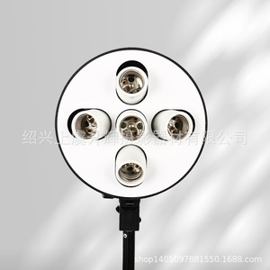E27 Ceramic Five Lamp Head Photography Light Holder For Studio <b>Shooting</b> Continuous Lighting Kit - Product Image 1