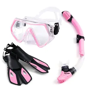 アウトドアスポーツダイビングマスク呼吸管調節可能な足ひれカエル靴ダイビングスリーピースセット