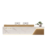 Comptoir de réception moderne pour clinique médicale, bureau, bâtiment de bureaux, comptoir de réception pour boutique