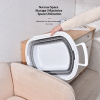Panier à linge pliable en plastique, style moderne et minimaliste, pour salle de bain, toilettes, chambre à coucher, salon, organisation des vêtements
