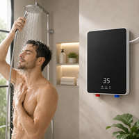 Chauffe-eau instantané électrique sans réservoir 3500W 110V-220V pour salle de bain et douche - Montage mural, écran tactile, protection contre la surchauffe