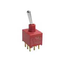 Interrupteur à bascule subminiature DPDT de haute qualité 12 mm, double pôle double jet, pour voiture, 3A 250VAC, métal, 3 broches, momentané, IP65, ON-OFF