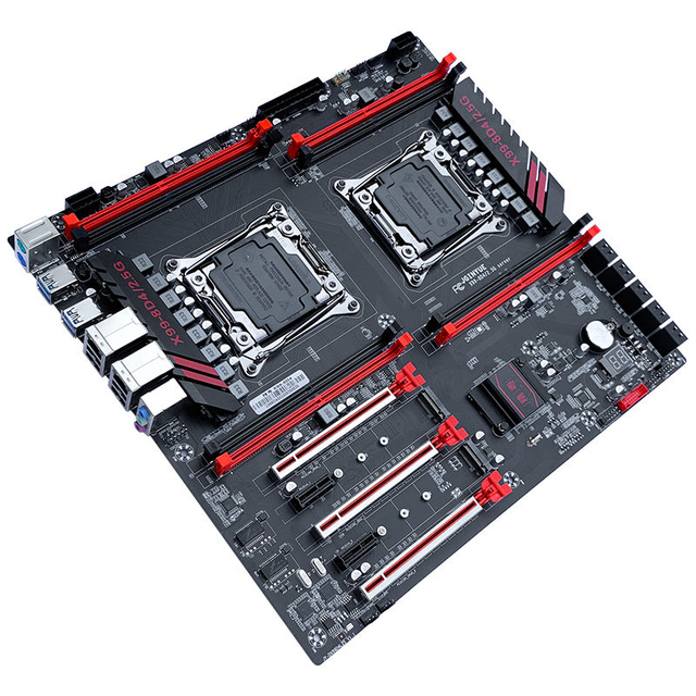 JGINYUE X99 8D4/2.5G Dual-CPU Motherboard  DDR4 256GB E-ATX Gaming Motherboard with Intel Chipset and SATA Interfaces Brand New