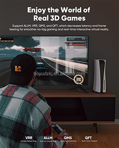 Câble Ultra Haute Vitesse 2.1 8K 60Hz 4K 120Hz 48 Gbps, blindé en nylon tressé avec feuille métallique, pour PS5, Roku TV - Product Image 5