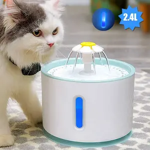 Offre Spéciale Smart USB Auto Pet Potable Fontaine D'eau Pet Chat Chien Distributeur D'eau Bol D'alimentation En Eau Avec Lumière LED