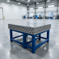Plateforme de soudage 3D en acier robuste, table à surface trempée de haute précision pour l'aérospatiale et les projets de précision