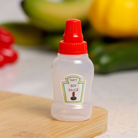 Mini flacon de sauce ketchup portable de 25 ml, distributeur de moutarde, petit bec verseur, bouteille en plastique pour vinaigrette, avec bouchon