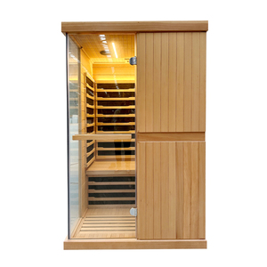 Sauna en bois de pruche de qualité commerciale pour 2 personnes avec contrôle de la température et éclairage LED pour hôtel et <span class=keywords><strong>centre</strong></span> de spa - Product Image 2