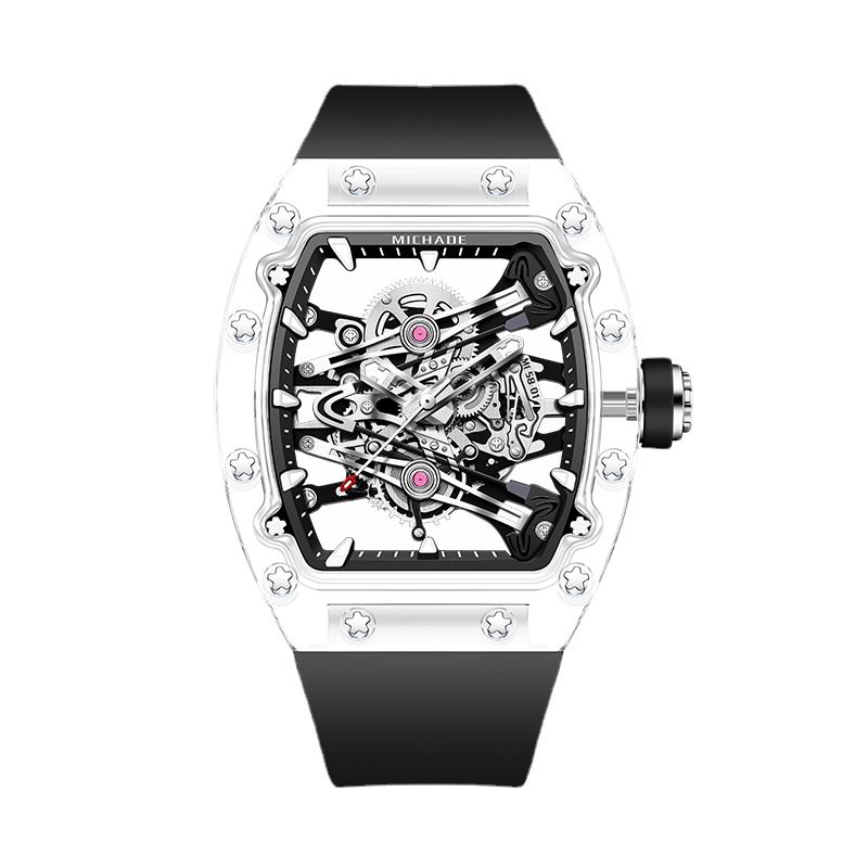 HJR High Quality Men's Stainless Steel Automatic Mechanical Wrist Watch