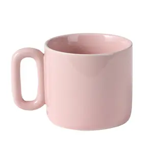 Taza de cerámica de Macaron de estilo nórdico, creativa taza de café ligera de lujo de alta gama para la oficina, 2023