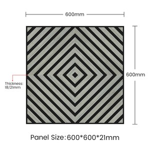 <span class=keywords><strong>Pannelli</strong></span> Acustici Brevettati Europei in <span class=keywords><strong>MDF</strong></span>, Superficie in Legno Insonorizzante, Rivestiti su <span class=keywords><strong>3</strong></span> Lati, 60*60cm, <span class=keywords><strong>Pannelli</strong></span> Acustici Quadrati - Product Image 6