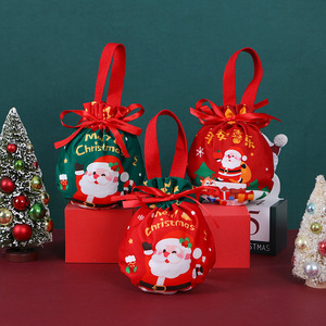 Sac cadeau en tissu décoratif pour la veille de Noël, style européen, motif de fruits de la paix, pour décorations et cadeaux de Noël, directement de l'usine - Product Image 1