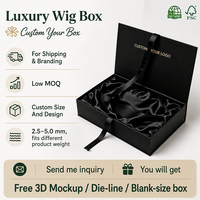 Luxuriöse Umweltfreundliche Perückenbox-Verpackung mit Individuellem Logo, Perückenverpackungsset, Haarverpackung für Perückenmarken