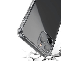Coque de téléphone transparente en TPU+PC antichoc avec design animal peint aux UV pour 12 Mini Pro Max