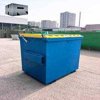 Benne à ordures à chargement frontal robuste de 5 verges Conception antirouille pour une gestion efficace des déchets municipaux État neuf