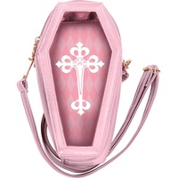 Sac bandoulière Ita transparent avec épingles personnalisées, motif fille gothique vampire cercueil poupée, style Kawaii mignon