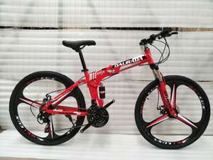 Bicicleta Plegable MTB de 26 Pulgadas con Frenos de Disco Dobles de 21/24/27 Velocidades, Bicicleta Deportiva con Horquilla de Aleación de Aluminio y Pedal Ordinario - Product Image 4