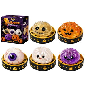 Caja Sorpresa de Halloween: Mini Squishy de TPE con Purpurina, con formas de Calabaza, Ojo y Fantasma, Juguete Antiestrés y Sensorial para Fiestas de Terror - Product Image 2