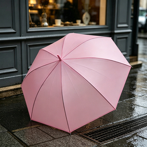 Custom Logo 23 Inch J-Hook Handle Straight Rain <b>Umbrella</b> for Women, <b>Windproof</b> Customized Branded Promotional <b>Umbrellas</b> - Product Image 3
