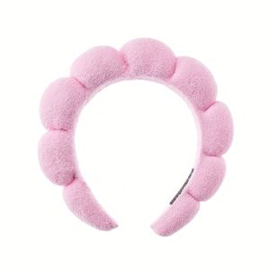 Diadema de esponja suave con diseño de nube retorcida para mujer, para cuidado de la piel, lavado facial y maquillaje, accesorio de spa de felpa - Product Image 6