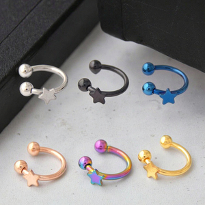 <span class=keywords><strong>Faux</strong></span> <span class=keywords><strong>Piercing</strong></span> <span class=keywords><strong>Faux</strong></span> <span class=keywords><strong>Septum</strong></span> Étoile Cerceau <span class=keywords><strong>Nez</strong></span> <span class=keywords><strong>Piercing</strong></span> En Acier Inoxydable Corps Bijoux En Gros - Product Image 4