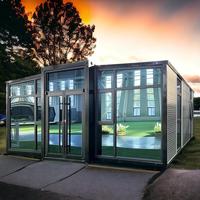 Maison Extensible Portable 3 Chambres - Maisons Conteneurs Pliables de 40 pieds, Conception Modulaire Préfabriquée Moderne et Finition de Luxe