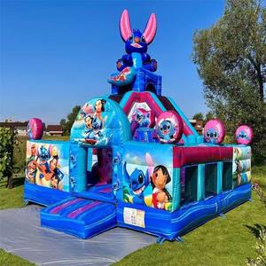 Combinaison de trampoline gonflable et de toboggan sur le thème des personnages de Star Chicks, adorés des enfants - Product Image 1