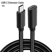 Premium 1m 3,3ft Max 3A 60W USB-C Typ-C Stecker auf USB-C Typ-C Buchse Verlängerungskabel