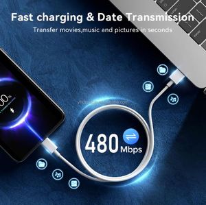 สายชาร์จเร็ว Quick Charge 6A USB-C สำหรับ Samsung S20 S21 สายหุ้ม TPE ป้องกันสัญญาณรบกวนด้วยฟอยล์ สายดาต้าโทรศัพท์มือถือแบบ Type-C - Product Image 5
